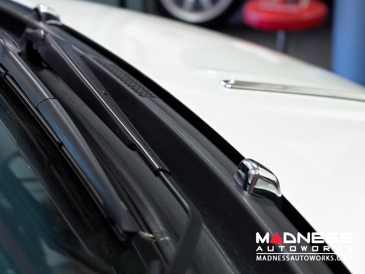 FIAT 500 Windshield Wiper Sprayer Chrome Trim Kit 500 MADNESS Auto